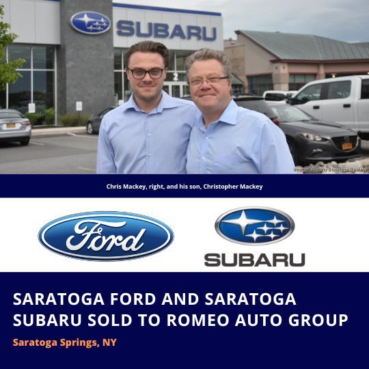 Saratoga Ford and Saratoga Subaru sold to Romeo Auto Group